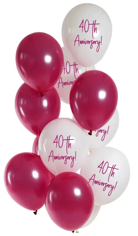 Ballonger Ruby Anniversary 33cm - 12 stycken - Ballong