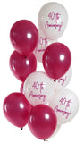 Ballonger Ruby Anniversary 33cm - 12 stycken - Ballong