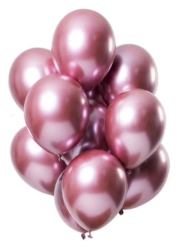 Ballonger Spegeleffekt Rosa 33cm - 12 st - Ballong