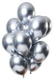 Ballonger Spegeleffekt Silver 33cm - 12 st - Ballong