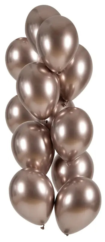 Ballonger Ultra Shine Rose Gold 33cm - 12 stycken - Ballong