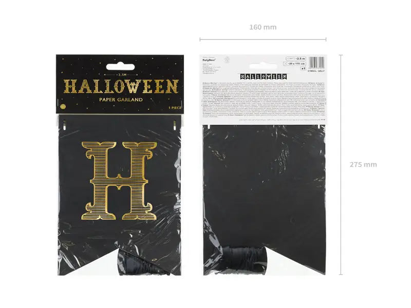 Banderoll Halloween svart