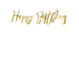 Banner Happy Birthday guld