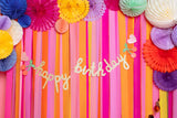 Banner Happy Birthday mix 100x18 cm