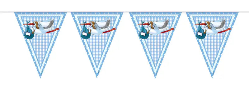 Birth Boy Bunting - 10 meter - Flagglinjer