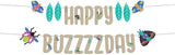 Bokstavsbanner Set – ’Happy Buzzzzday’ Buzzing Bugs 1,5 Meter - Girlang