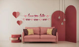 Bokstavsbanner Set ’Love You Lots’ - 1,5 meter - Girlang