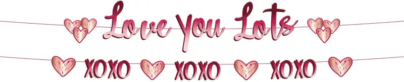 Bokstavsbanner Set ’Love You Lots’ - 1,5 meter - Girlang