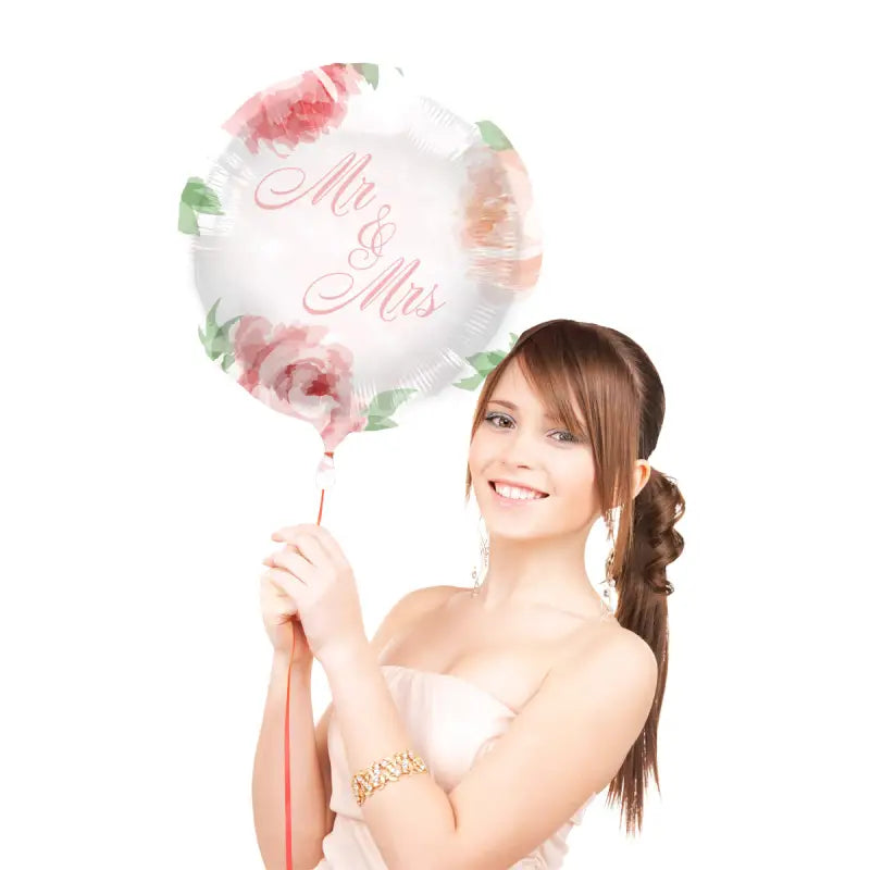 Bröllop Rose Folie Ballong - 45cm - Folieballong