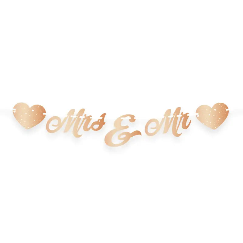 Bröllop Rose Gold Letter Garland Just Married - Girlang