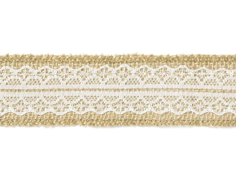 Jute tape with lace 4x500cm