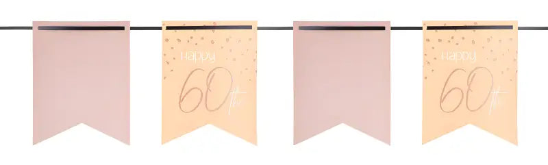 Bunting Garland Elegant Lush Blush 60 Years - 6 meter - Girlang