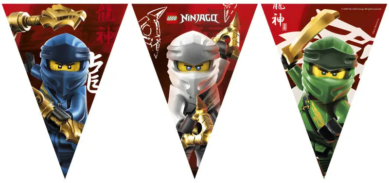 Bunting Garland Paper Compostable Lego Ninjago - 2,3 meter - Girlang