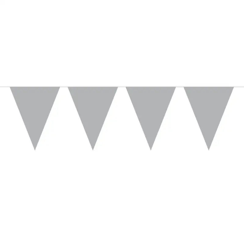 Bunting Garland Plain Silver - 10 meter - Girlang