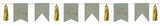 Bunting Garland med tofsar Golden Dawn - 4 meter - Girlang