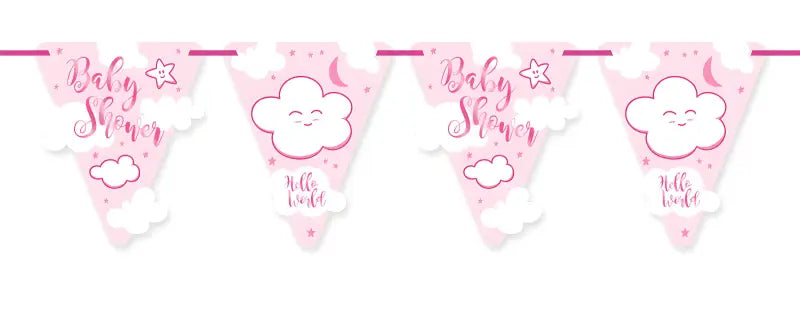 Pink Babyshower Girl Bunting - 6 meter - Girlang