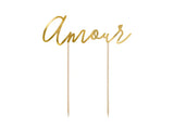 Cake topper Amour gold