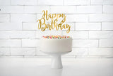 Cake Topper Happy Birthday guld 22,5 cm