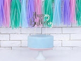 Cake Topper Happy Birthday silver 22,5 cm