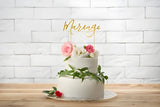 Cake Topper Mariage guld 22,5 cm