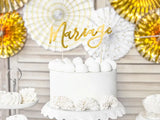 Cake Topper Mariage guld 22,5 cm