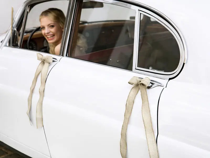 Car decoration kit - Bows burlap