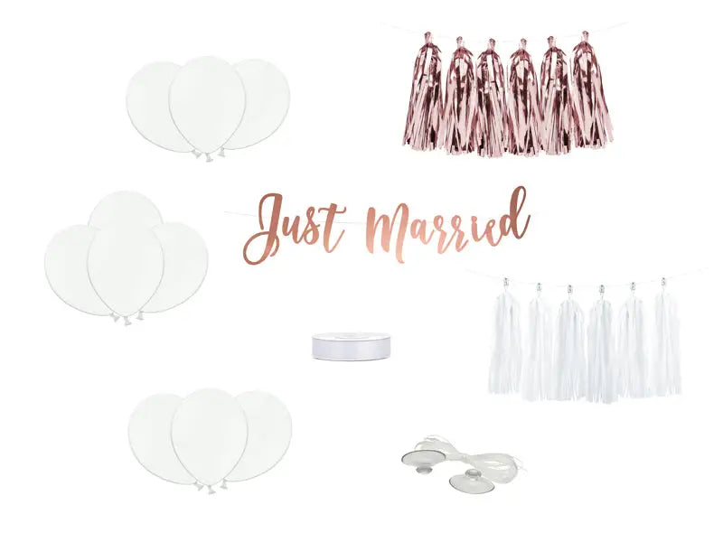 Car decoration kit - Just Married