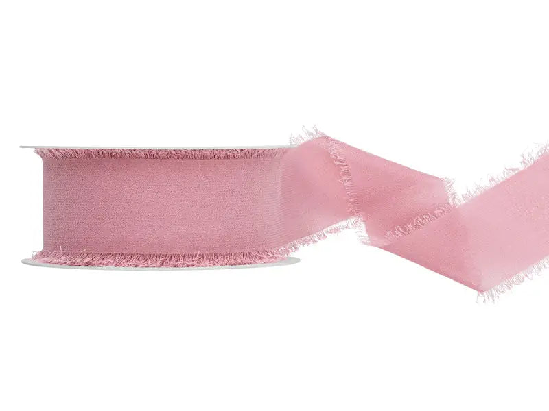 Chiffon ribbon dark dusty rose 40mm/10m