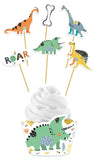 Cupcake dekorationsset Dino Roars - 6 set - Cupcake dekorationsset