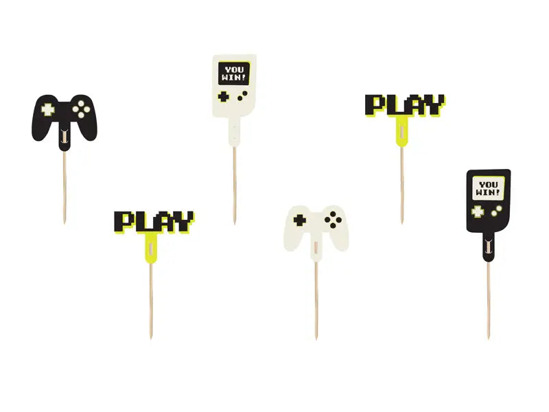 Cupcake toppers - Gamer mix 6-pack