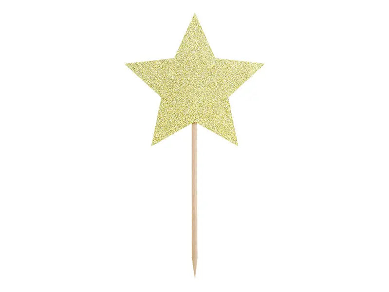 Cupcake toppers - Stjärnor guld