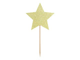 Cupcake toppers - Stjärnor guld