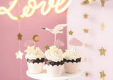 Cupcake toppers - Stork mix