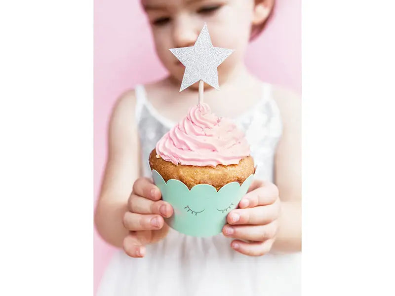 Cupcake toppers Unicorn - Stars (6 pack)