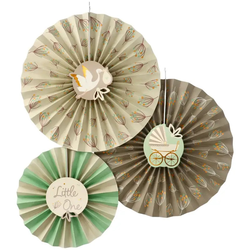 Deco-Fan Set - Blooming Baby Little One - 3 stycken - Dekorationsfläktar