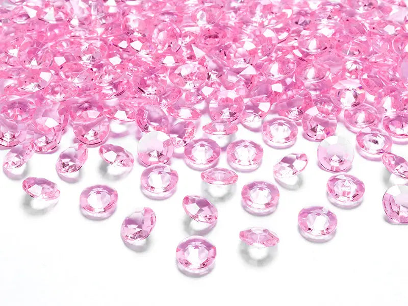 Diamantkonfetti Ljusrosa 12mm 100-pack