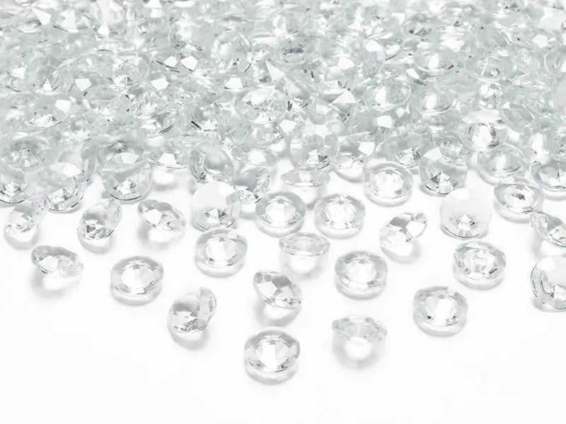 Diamantkonfetti Transparent 12mm 100-pack