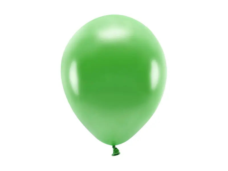 Eco Ballonger 26cm metallic gräsgrön 10-pack