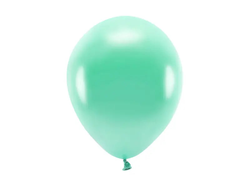 Eco Ballonger 26cm metallic mörk mint 10-pack