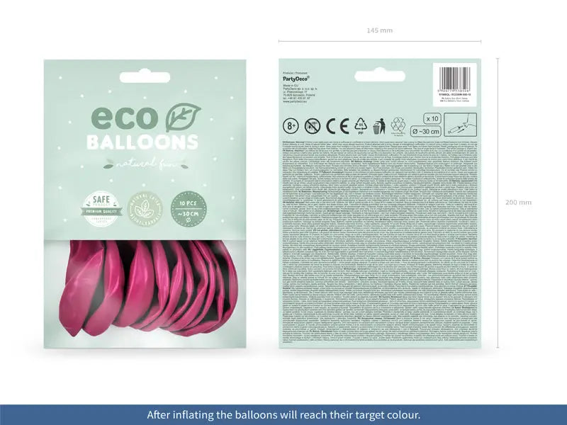 Eco Ballonger 30cm metallic fuchsia 10-pack