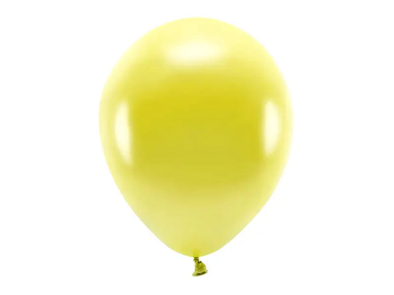 Eco Ballonger 30cm metallic gul 10-pack