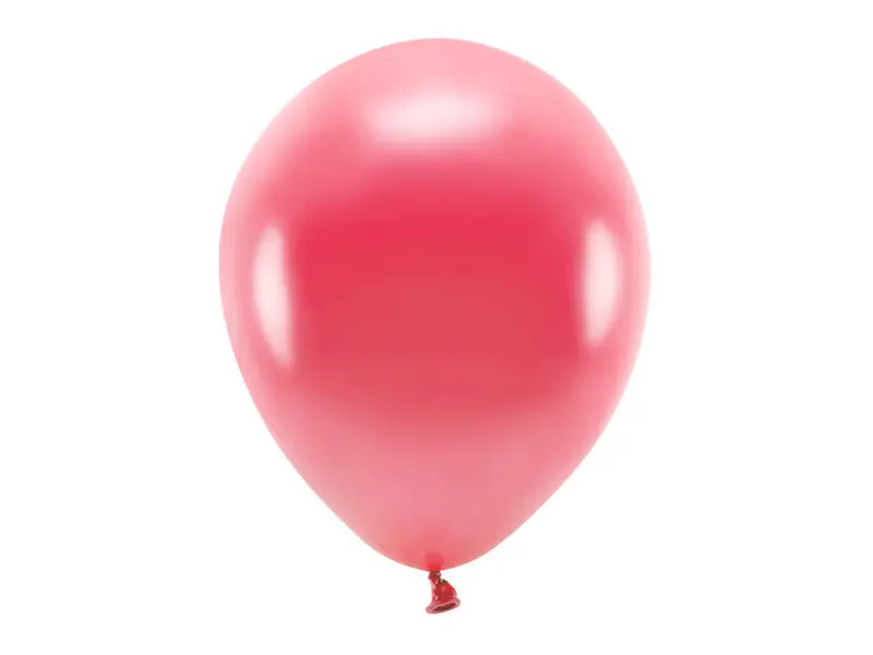 Eco Ballonger 30cm metallic ljusröd 10-pack