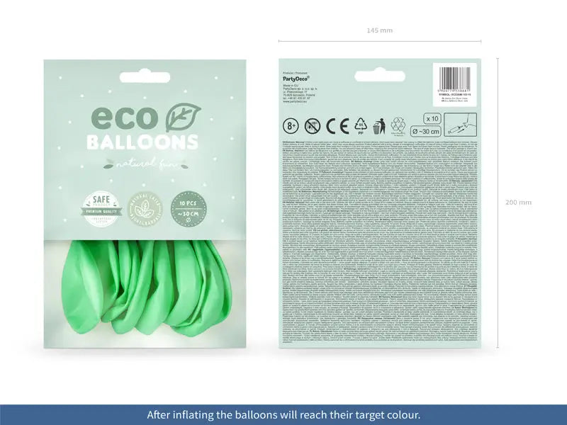 Eco Ballonger 30cm metallic mint 10-pack