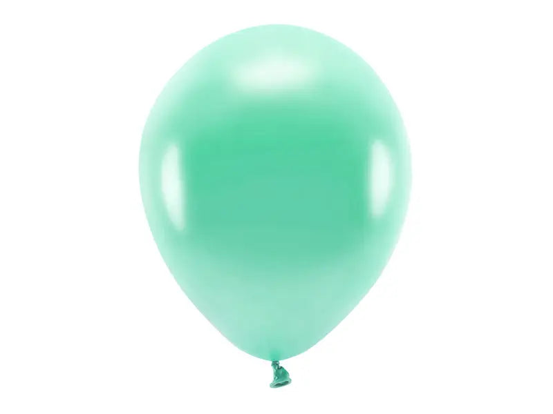 Eco Ballonger 30cm metallic mörk mint 10-pack