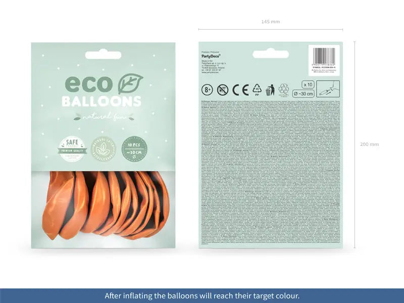 Eco Ballonger 30cm metallic orange 10-pack