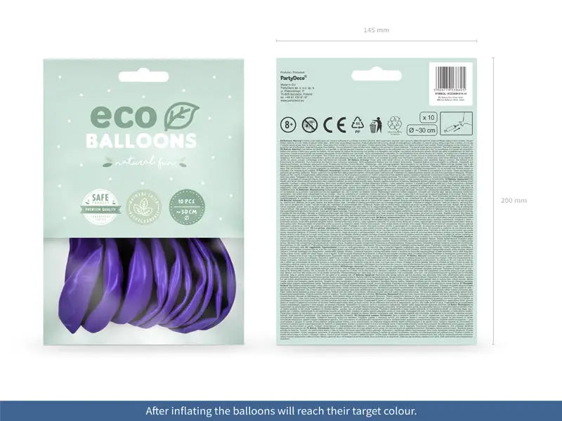 Eco Ballonger 30cm metallic violett 10-pack