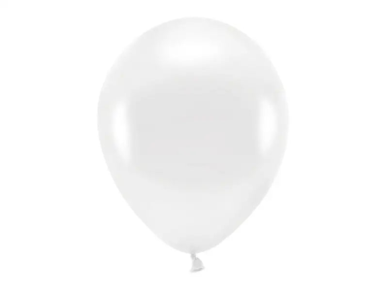 Eco Ballonger 30cm metallic vit 10-pack