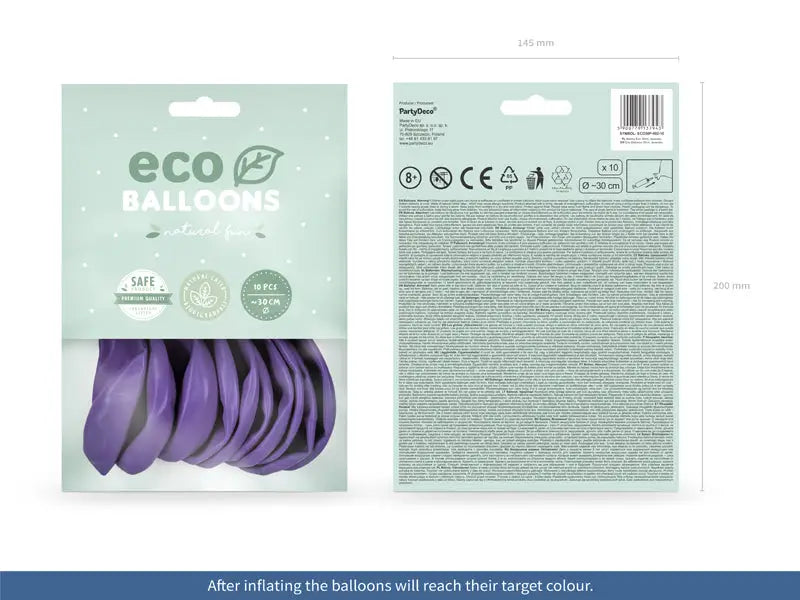 Eco Ballonger 30cm pastel lavendel 10-pack