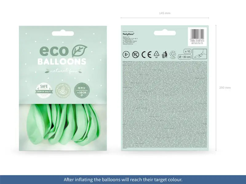 Eco Ballonger 30cm pastel mint 10-pack