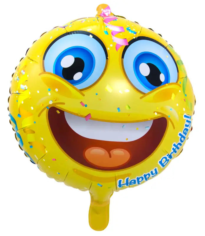 Emoticon Grattis på födelsedagen Folie ballong - 45 cm - Folieballong